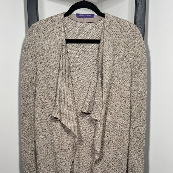 Ralph Lauren Purple Label Made in Italy Cardigan – Luxurious Open Front Sweater - Picture 2 of 8